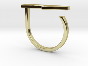 Adjustable ring. Basic model 13. in 18k Gold Plated Brass