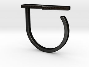 Adjustable ring. Basic model 13. in Matte Black Steel