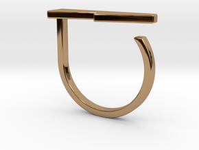 Adjustable ring. Basic model 13. in Polished Brass