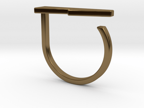Adjustable ring. Basic model 13. in Polished Bronze