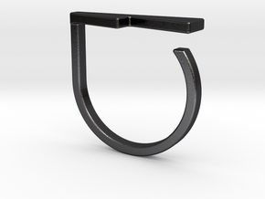 Adjustable ring. Basic model 14. in Polished and Bronzed Black Steel