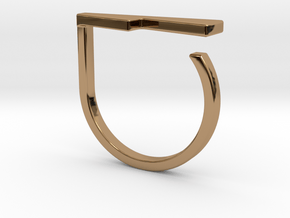 Adjustable ring. Basic model 14. in Polished Brass