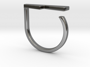 Adjustable ring. Basic model 14. in Fine Detail Polished Silver