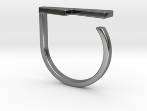 Adjustable ring. Basic model 14. in Polished Silver