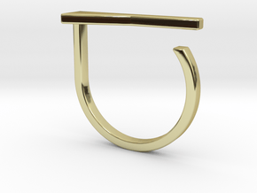 Adjustable ring. Basic model 15. in 18k Gold Plated Brass