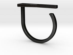 Adjustable ring. Basic model 15. in Matte Black Steel