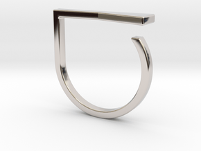 Adjustable ring. Basic model 16. in Platinum