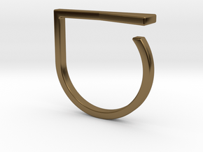 Adjustable ring. Basic model 16. in Polished Bronze