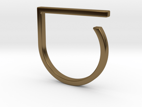 Adjustable ring. Basic model 0. in Polished Bronze