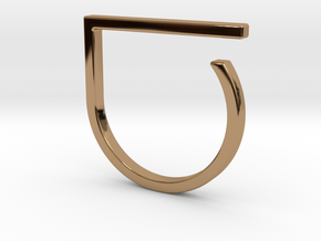 Adjustable ring. Basic model 0. in Polished Brass