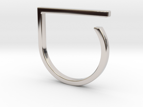 Adjustable ring. Basic model 0. in Platinum