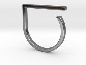 Adjustable ring. Basic model 0. in Polished Silver
