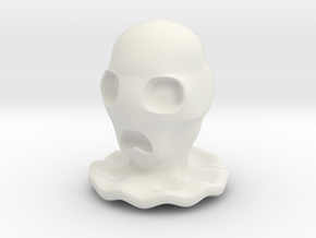 Halloween Character Hollowed Figurine: CreepyGhost in White Natural Versatile Plastic
