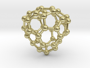 0255 Fullerene C42-34 c1 in 18k Gold Plated Brass