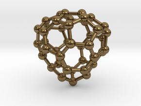 0255 Fullerene C42-34 c1 in Polished Bronze