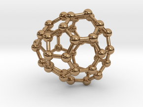 0256 Fullerene C42-35 cs in Polished Brass