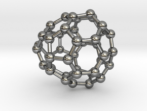 0256 Fullerene C42-35 cs in Fine Detail Polished Silver