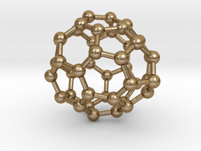 0257 Fullerene C42-36 c1 in Polished Gold Steel