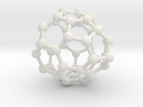 0257 Fullerene C42-36 c1 in White Natural Versatile Plastic
