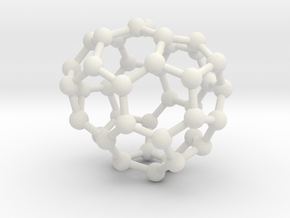 0258 Fullerene C42-37 c1 in White Natural Versatile Plastic