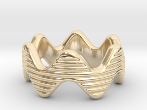 Zott Ring 23 - Italian Size 23 in Polished Gold Steel
