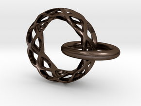 Loop pendant in Polished Bronze Steel
