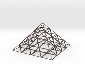 pyramid in Polished Bronzed Silver Steel