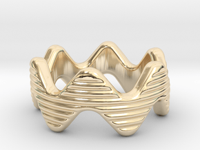 Zott Ring 31 - Italian Size 31 in 14k Gold Plated Brass