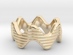 Zott Ring 32 - Italian Size 32 in 14k Gold Plated Brass