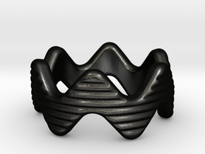 Zott Ring 32 - Italian Size 32 in Matte Black Steel