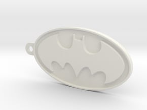 Batman Keyring in White Natural Versatile Plastic