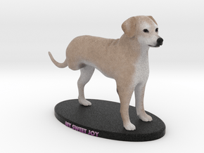 Custom Dog Figurine - Joy in Full Color Sandstone