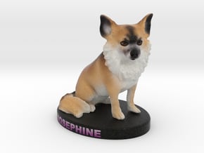 Custom Dog Figurine - Josephine in Full Color Sandstone