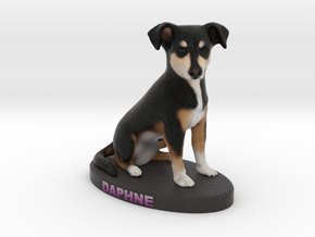 Custom Dog Figurine - Daphne in Full Color Sandstone