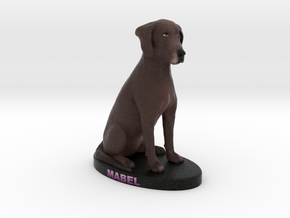 Custom Dog Figurine - Mabel in Full Color Sandstone