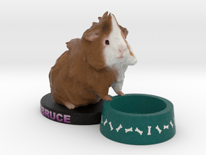 Custom Guinea Pig Figurine - Bruce in Full Color Sandstone