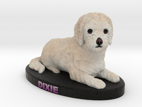 Custom Dog Figurine - Dixie in Full Color Sandstone
