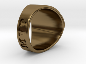 Superball Gem Ring in Polished Bronze