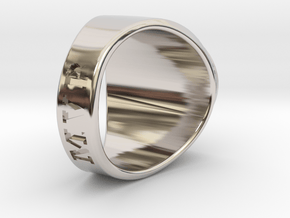 Superball Gem Ring in Rhodium Plated Brass