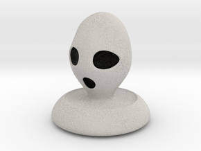 Halloween Character Hollowed Figurine: AlienGhosty in Full Color Sandstone
