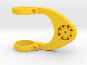 31.8 mm Edge/Virb Dual Arm Mount in Yellow Processed Versatile Plastic
