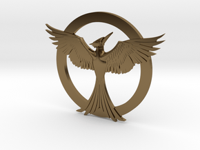 Mockingjay Pendant in Polished Bronze