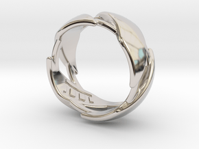 US7 Ring III in Rhodium Plated Brass