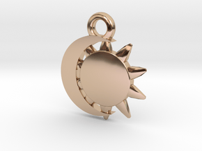Moon&Sun in 14k Rose Gold Plated Brass