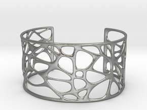 Bracelet abstract #4 in Natural Silver