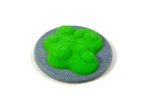 Chemical Spill Token With Base, Toxic or Poison in Full Color Sandstone