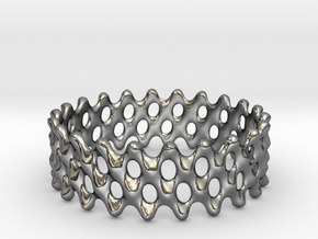 Lattice Ring No.1 in Fine Detail Polished Silver