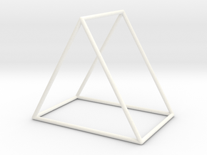 Triangle Bracelet - Medium in White Processed Versatile Plastic