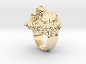 Aggressive Lion Ring in 14K Yellow Gold: 11.5 / 65.25