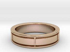 Back to basic collection - size 6 US in 14k Rose Gold Plated Brass